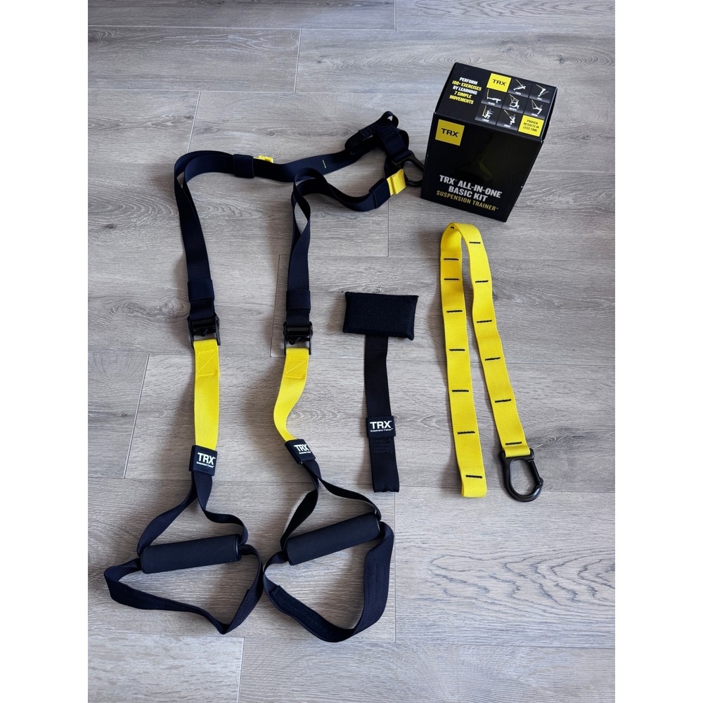 TRX All-In-One Basic Kit Suspension Trainer Home Gym System Black Yellow